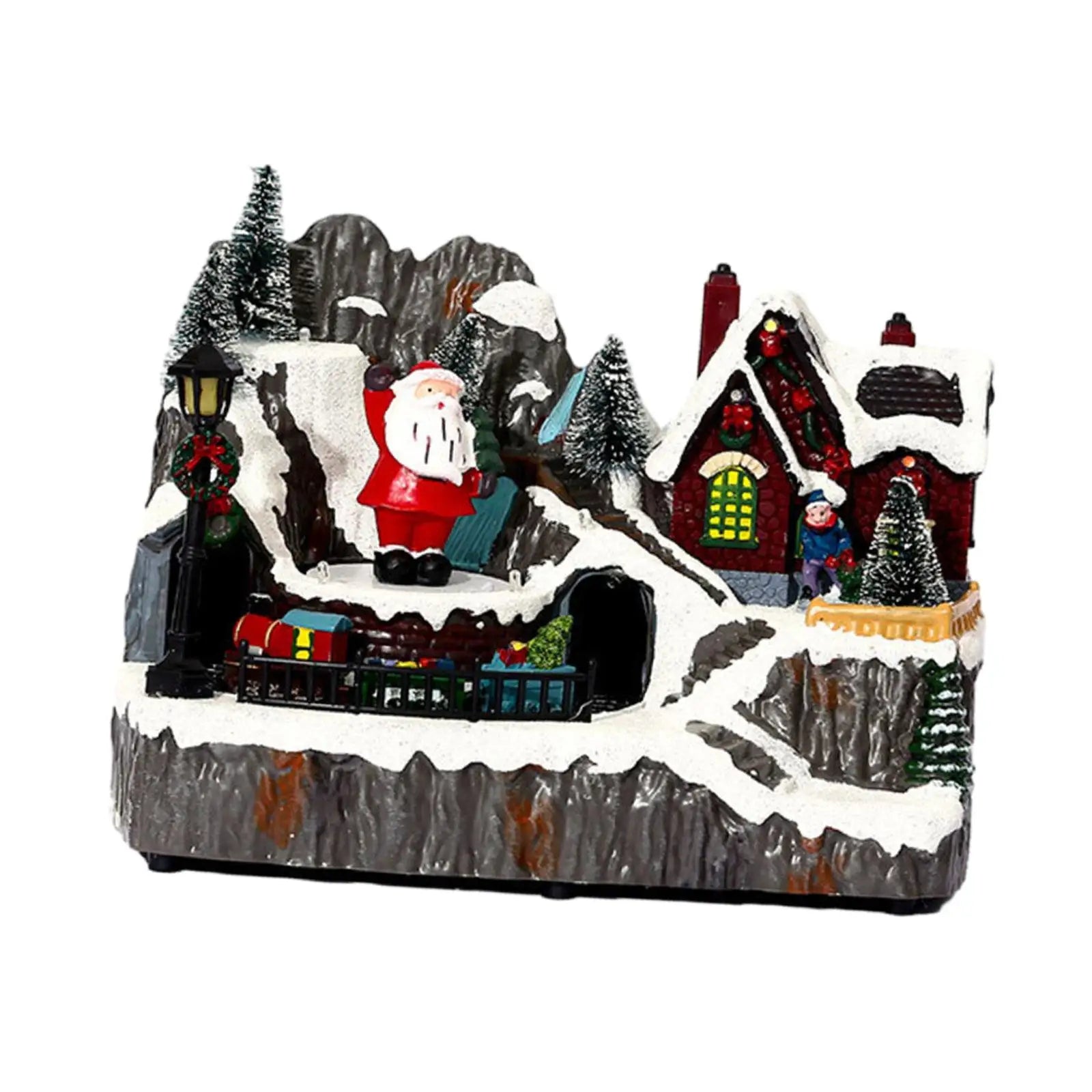 Christmas LED Luminous House Figurine – Village Ornament Decor Christmas LED Ornament Zpaxo