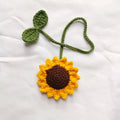 Multipurpose Car Handmade Crochet Sunflower Accessories Toy Brown Zpaxo dark brown