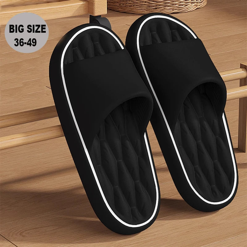 Big Men's Slippers Summer Ligtweight Indoor Home Bathroom Sandals