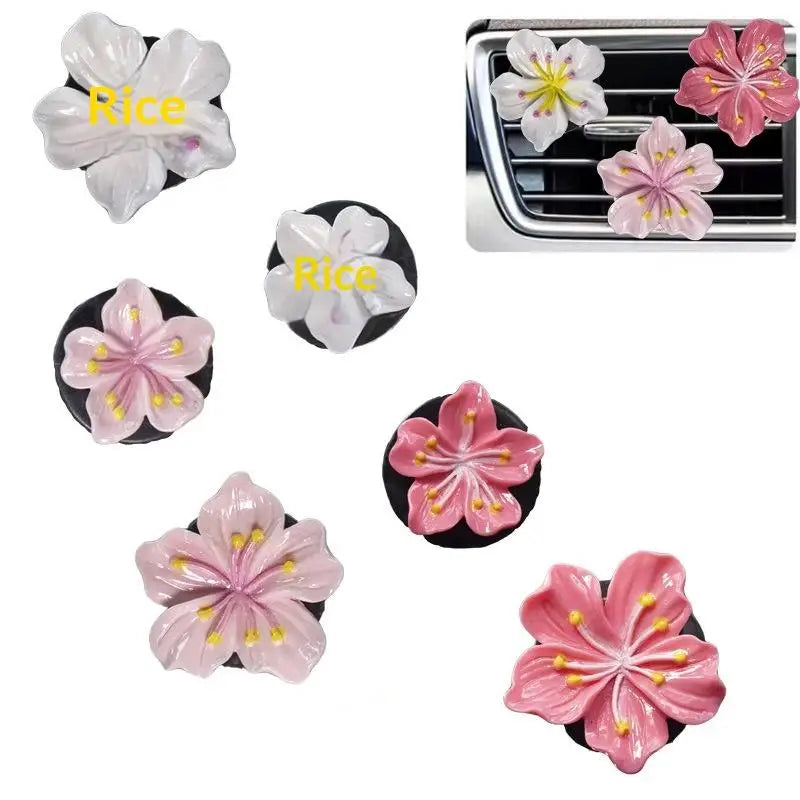 2-Pack Flower Car Air Vent Clip Freshener & Interior Decor