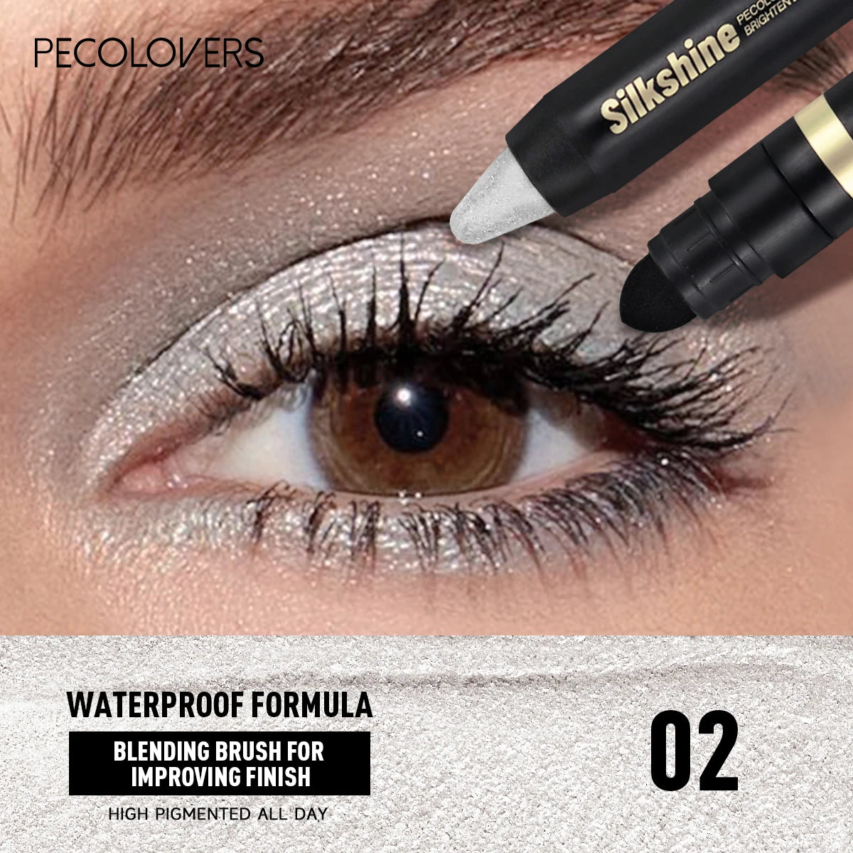 1PC Waterproof, Light To Dark, Eye Contour, Gentle Texture, Easy Makeup Remover, 2-in-1 Eyeshadow Stick, Valentine's Day Gift Zpaxo 02