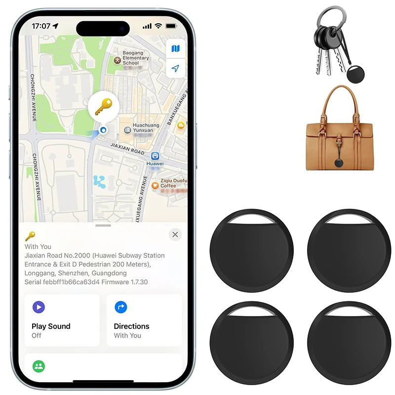 4pcs Anti-lose Tracker For Apple Airtag Replacemen Via Find My Bluetooth GPS Tracker For Luggage Bag Kid Pet IOS MFi Key Finder Zpaxo