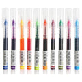 10pcs 0.5mm Gel Pencil Needle Type Gel Pen Black Blue Red Ink Straight Liquid Pen Writing Pens School Office Stationery Supplies Zpaxo 10pcs Mix