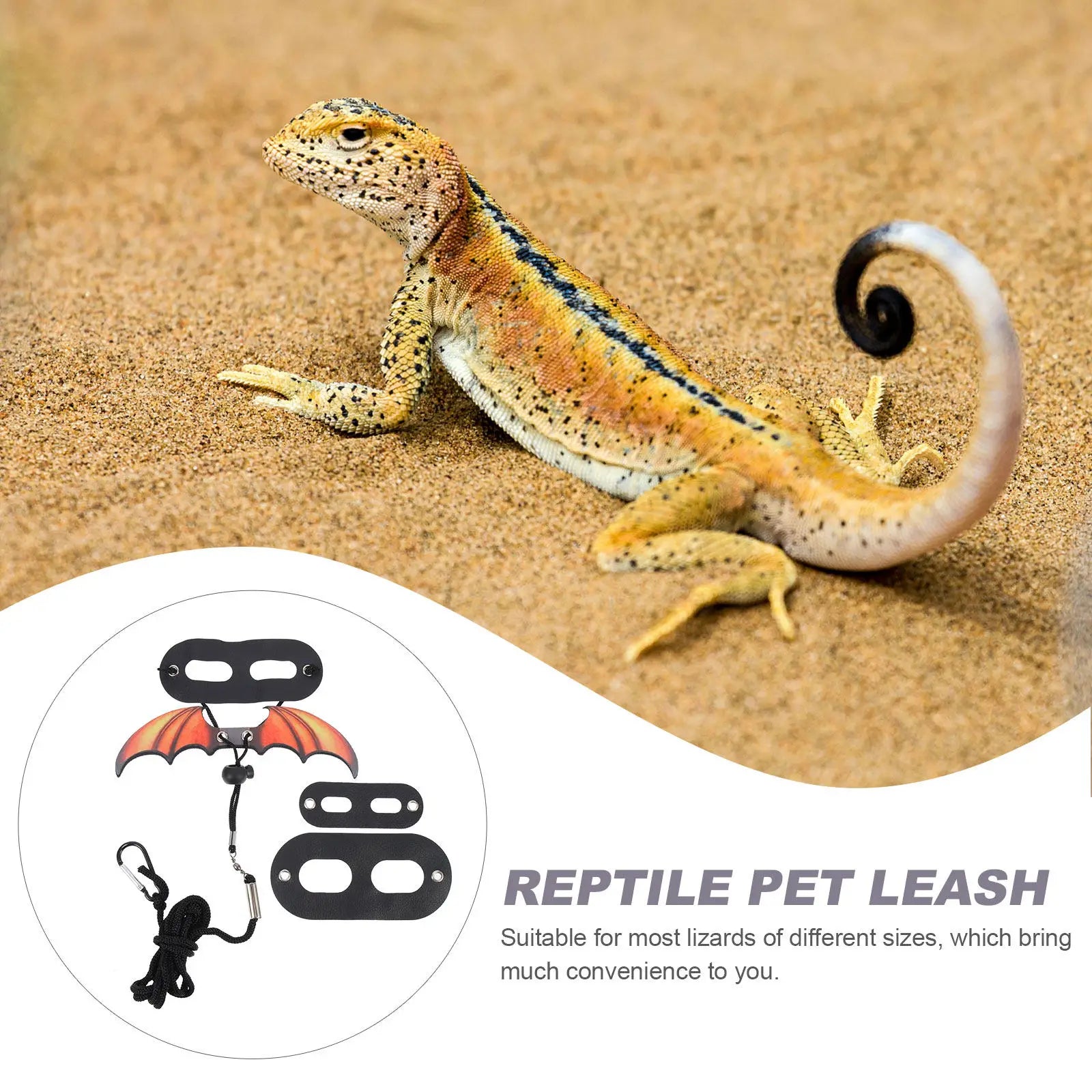 Lizard Leash Bearded Dragon Crested Gecko Adjustable Reptile Outdoor