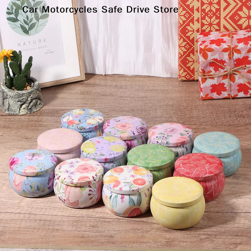 CM4OZ Sealed Jar Metal Candle Tin Jars Candy Box Rose Tea Pot Jewelry
