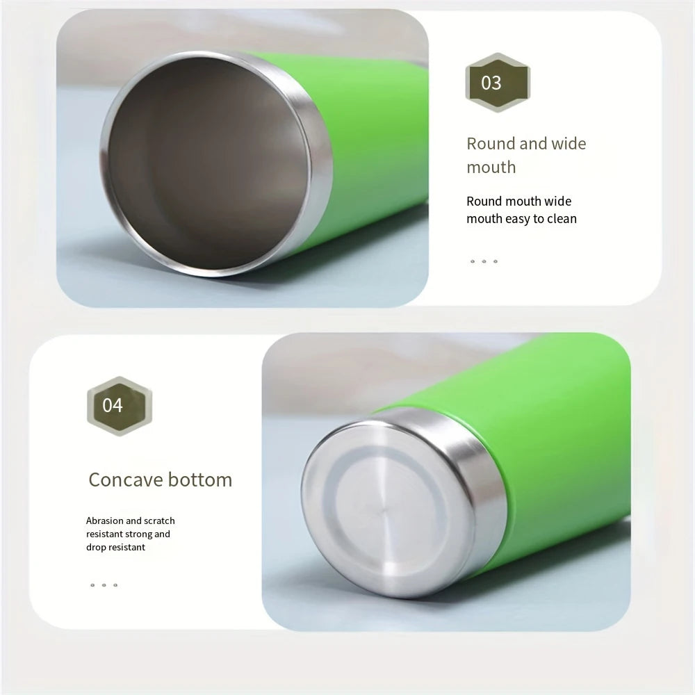 8pcs lusella Tumbler 16oz Stainless Steel Beer Mug, Double Wall Vacuum Insulated Tumbler, Cup Lid with Bottle Opener, Keeps Zpaxo