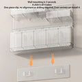 Cabinet Straw Holder Adhesive Height Adjustable 5 Compartment Cup