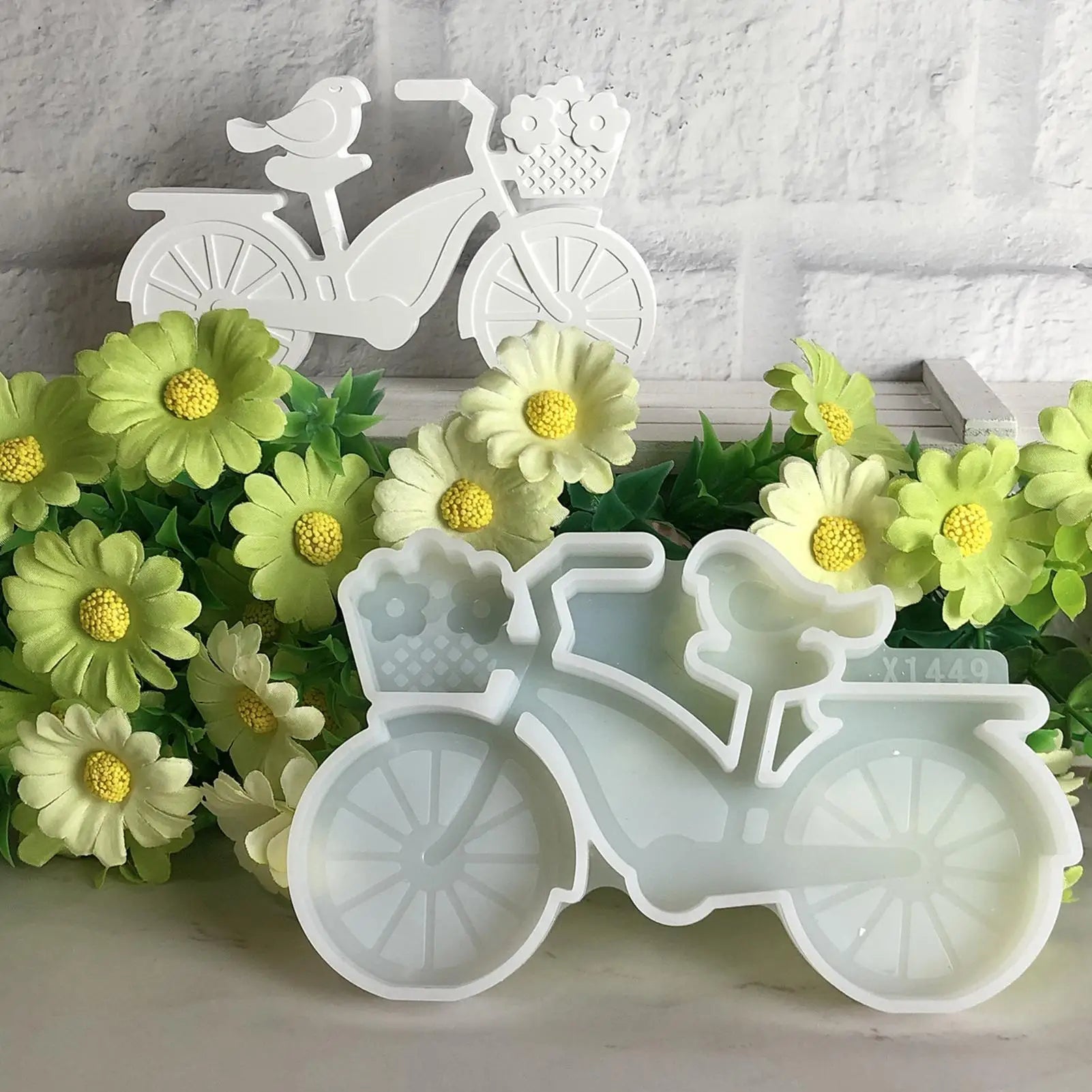 Silicone Mold Bird Bike Candle Making Molds Resin Casting Soap Wax