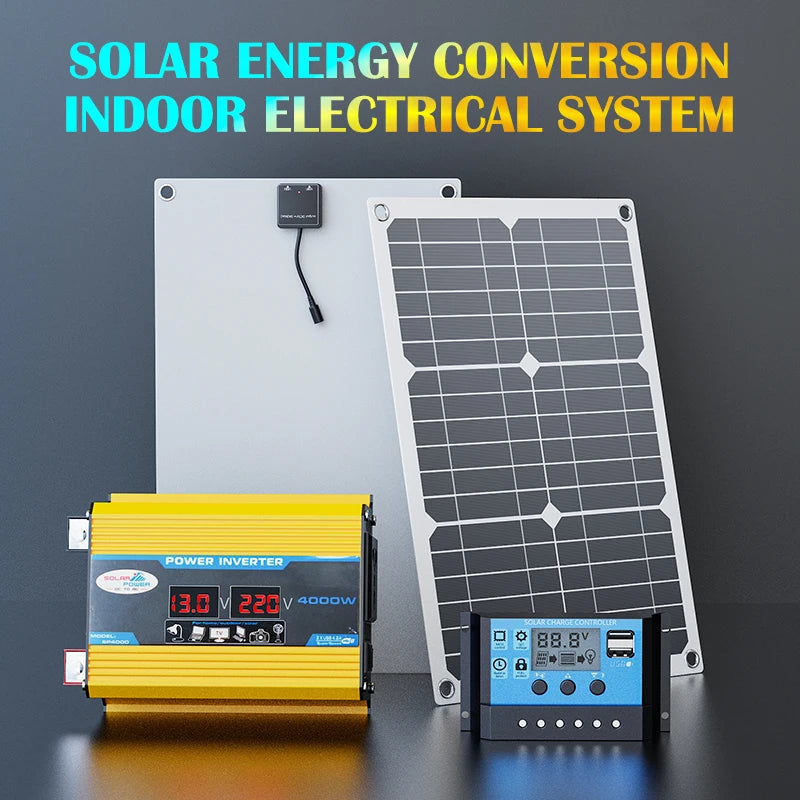 500W Portable Solar Panel 18V 12V Waterproof USB Port 5V Charger Zpaxo
