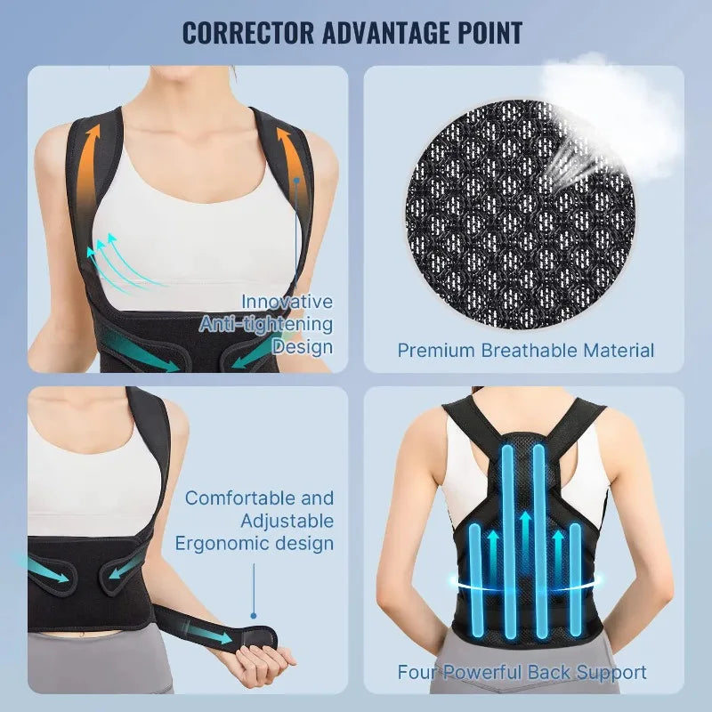 Back Brace Straightener Posture Corrector Scoliosis Hunchback Zpaxo
