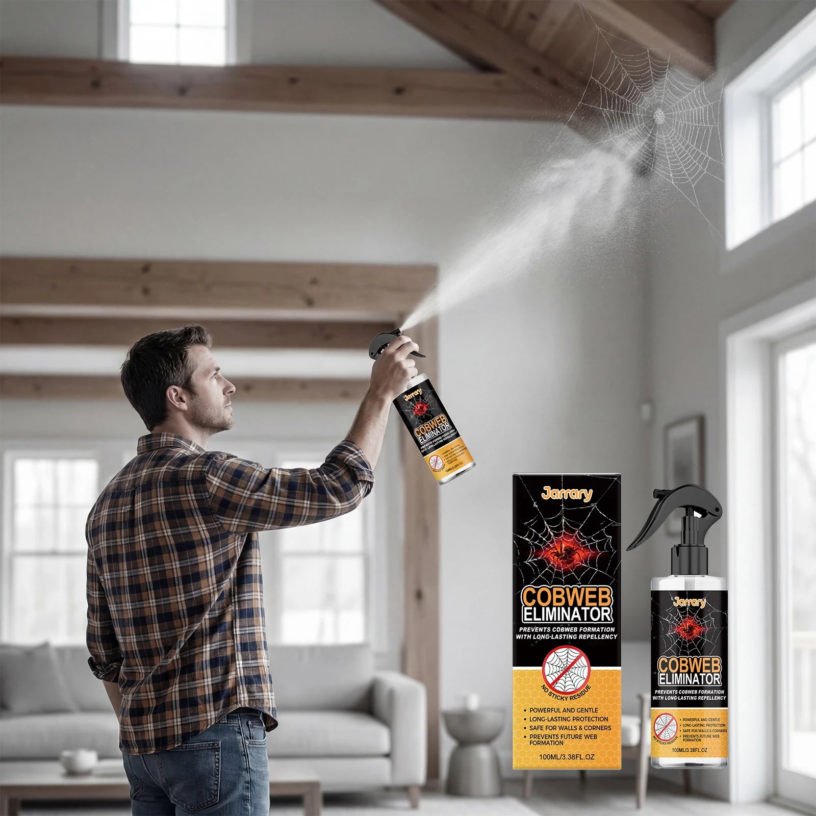 Spider Cobweb Eliminator Long Lasting Spray Prevent Spiderweb
