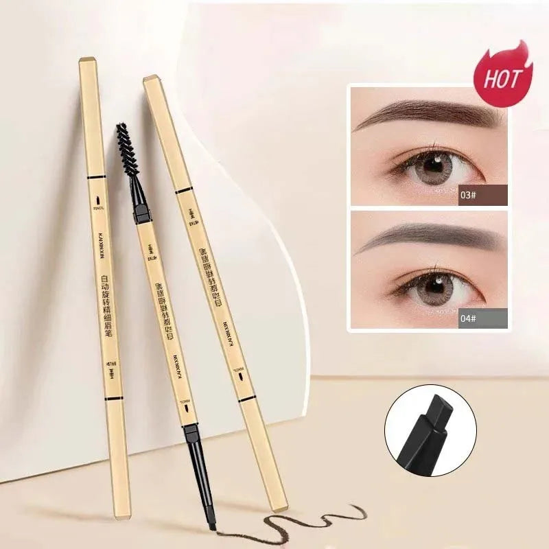 Waterproof Eyebrow Pencil Double Headed Rotable Pen Beginner Fine