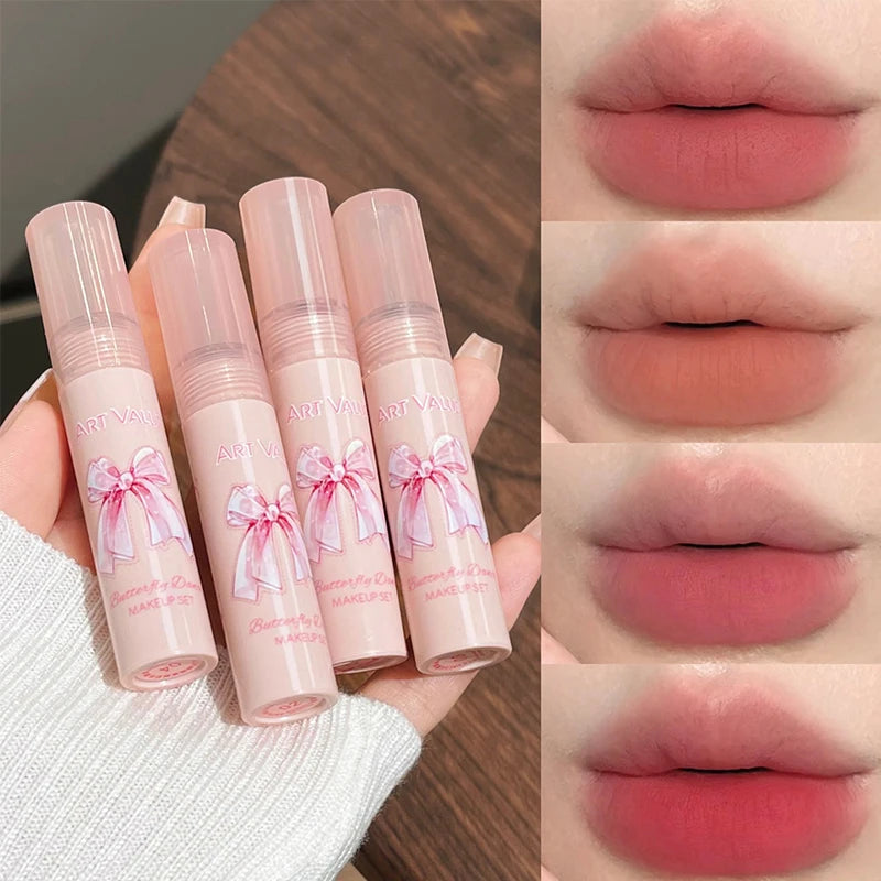 4-pack Lip Gloss 1-pack Powder Blusher Cosmetics Light Silky Texture