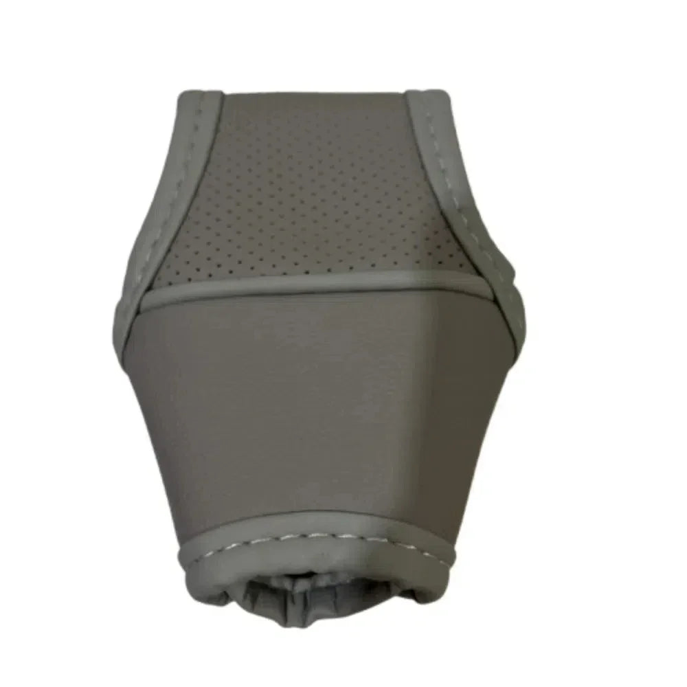 Universal Car Gear Shift Cover Non-slip Leather Shifter Knob Covers Zpaxo Grey-Magic strap