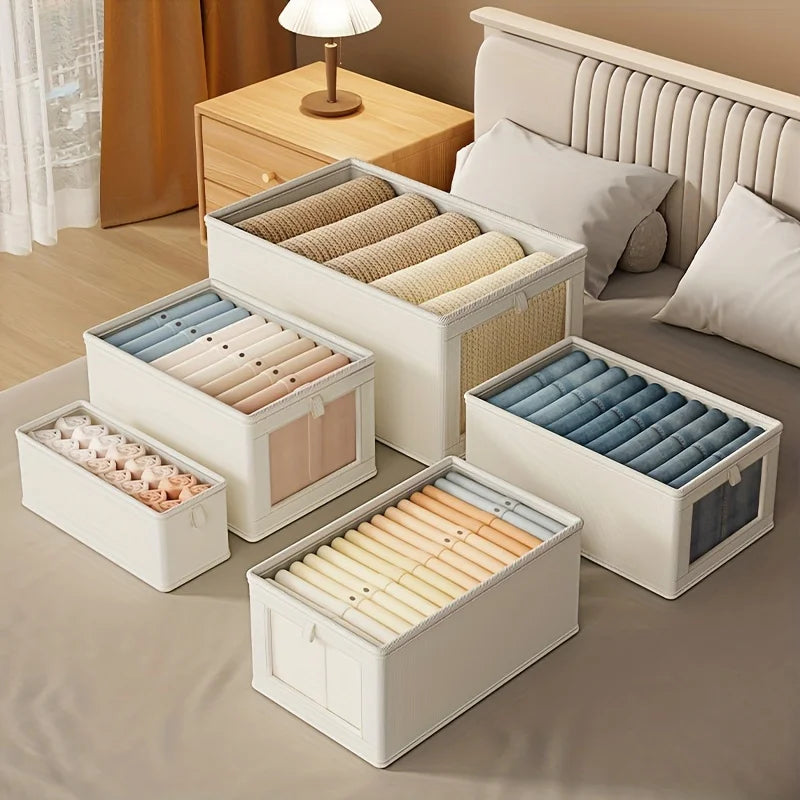 Visible Wardrobe Storage Organizers Cabinet Drawer Clothes Storage Box for T-Shirts Jeans Underwear Pants Organizer Box Zpaxo