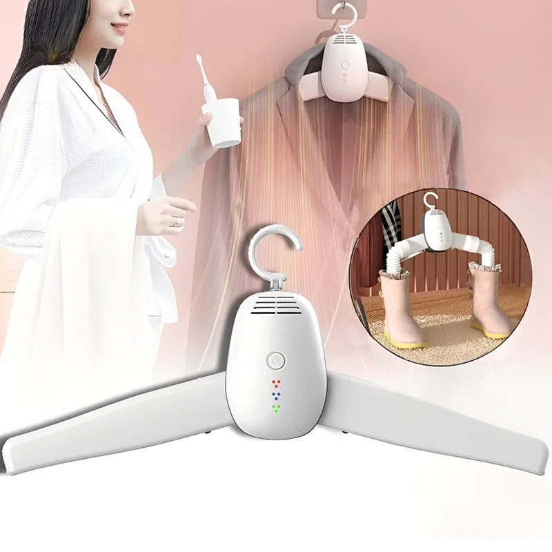 220V Clothes Dryer Shoe Dryer Electric Drying Rack Hang Dryer Machine Portable Travel Warm Air Dryer Household Zpaxo