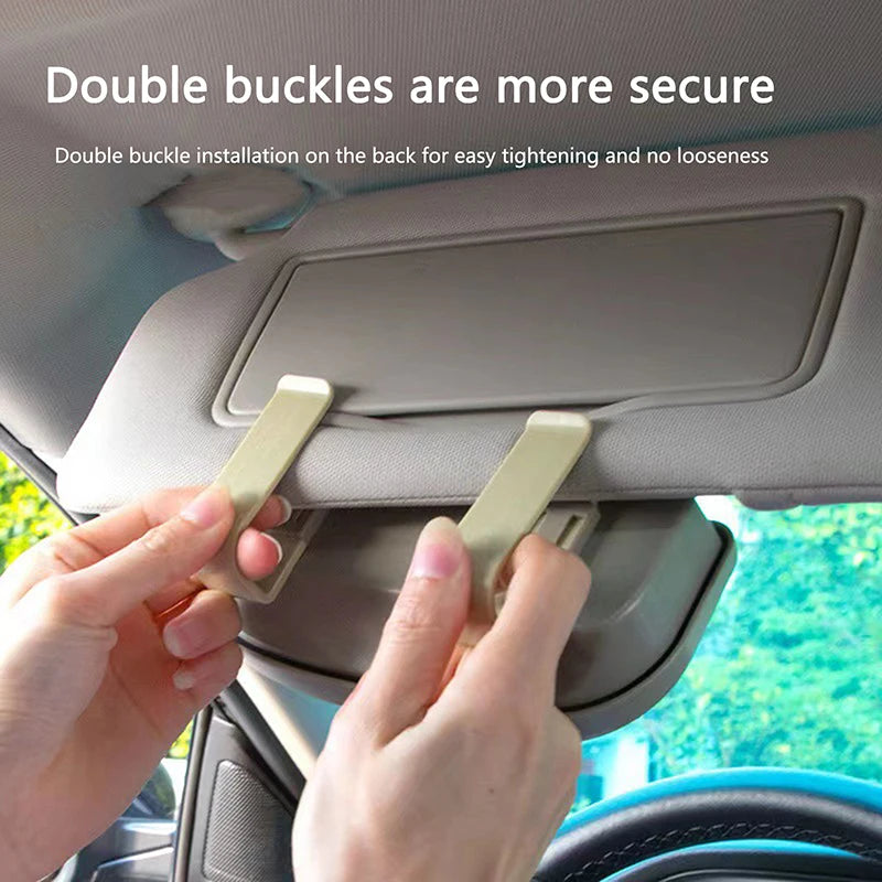 Car Sun Visor Sunglasses Case – Clip-On ABS Glasses Holder