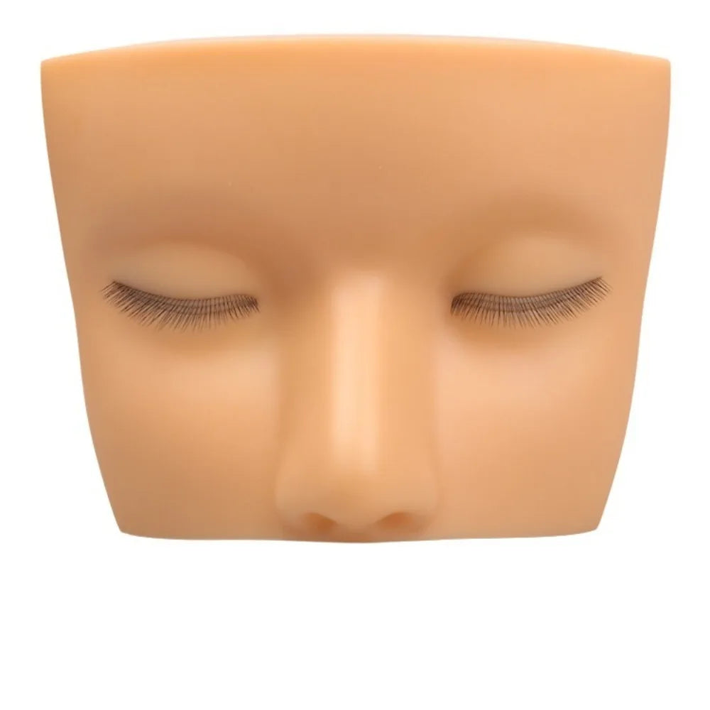 Soft 3D Lash Mannequin Head Silicone High Quality Lash Doll Head Simulated Eyelash Mannequin Head Lash Practice Zpaxo Yellow