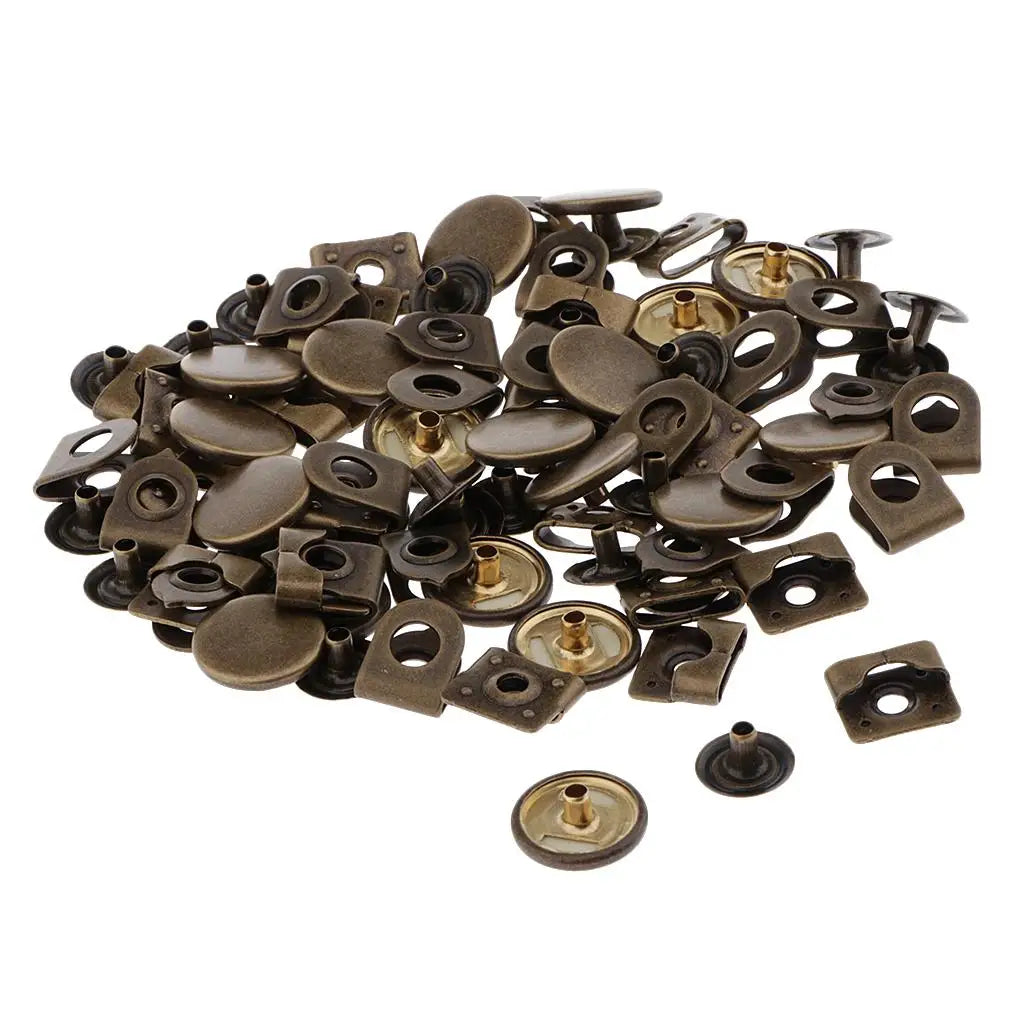 Sewing Hook Eye Closures 20 Sets Copper Metal Buttons for Clothes Skirt Trouser Repairs Zpaxo Bronze