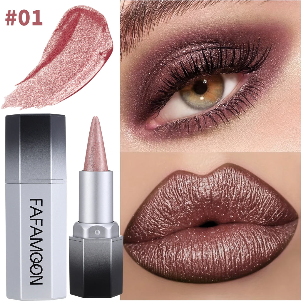 2-in-1 Pearl Lip Gloss Waterproof Rendering Long-lasting Luster Daily Zpaxo FA6541-01