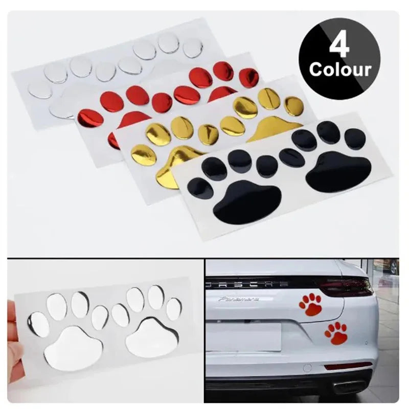 Cat & Dog Paw Print Car Stickers – Bumper & Window Decals