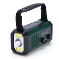 AM/FM/WB 10000mAh Weather Radio LED Emergency Power Bank Flashlight Portable Hand Crank Solar Radio SOS Alarm with Compass (US) Zpaxo green