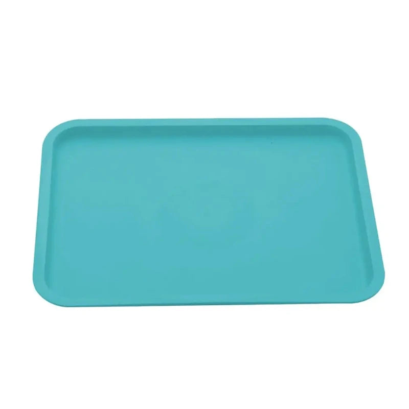 Household Kitchen Fruit Dessert Tray Rectangular Pallet Nordic Plastic Food Serving Tray Multiple Colors Storage Tray Zpaxo Green