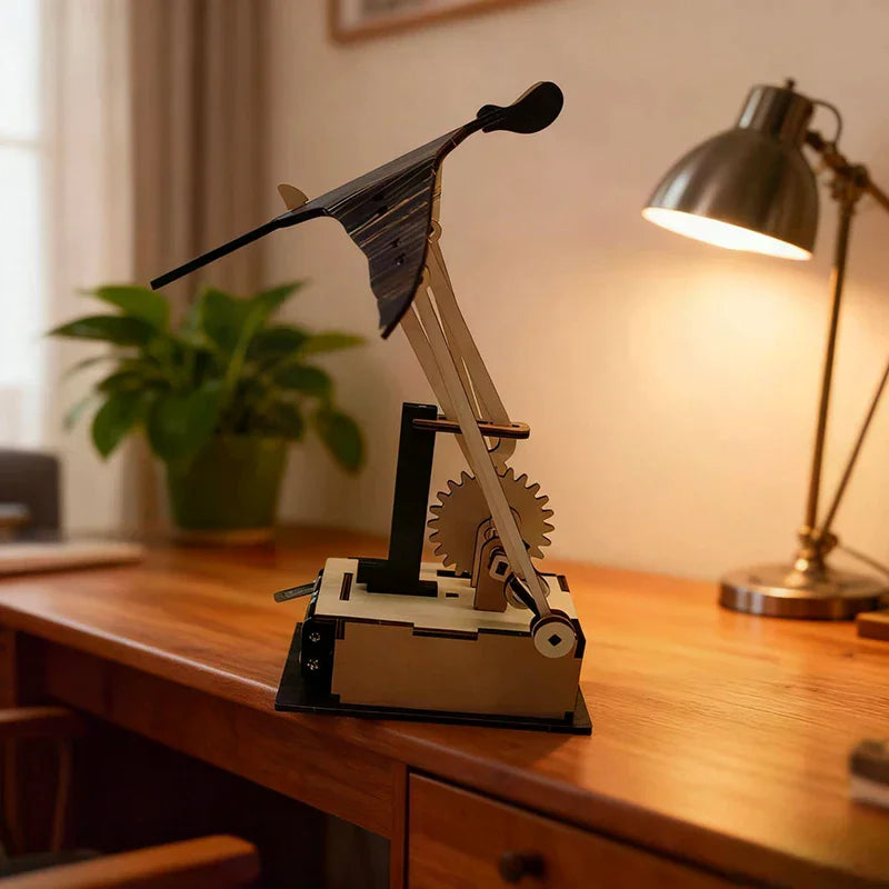 Wooden Electric Manta Ray Ornament Automaton With Lifelike Swimming Motion Ocean Decor For Desk Tabletop Home Gift Zpaxo