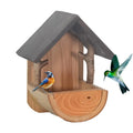 Bird House Feeder Wall Mount Wooden Weatherproof Feeding Tool Balcony