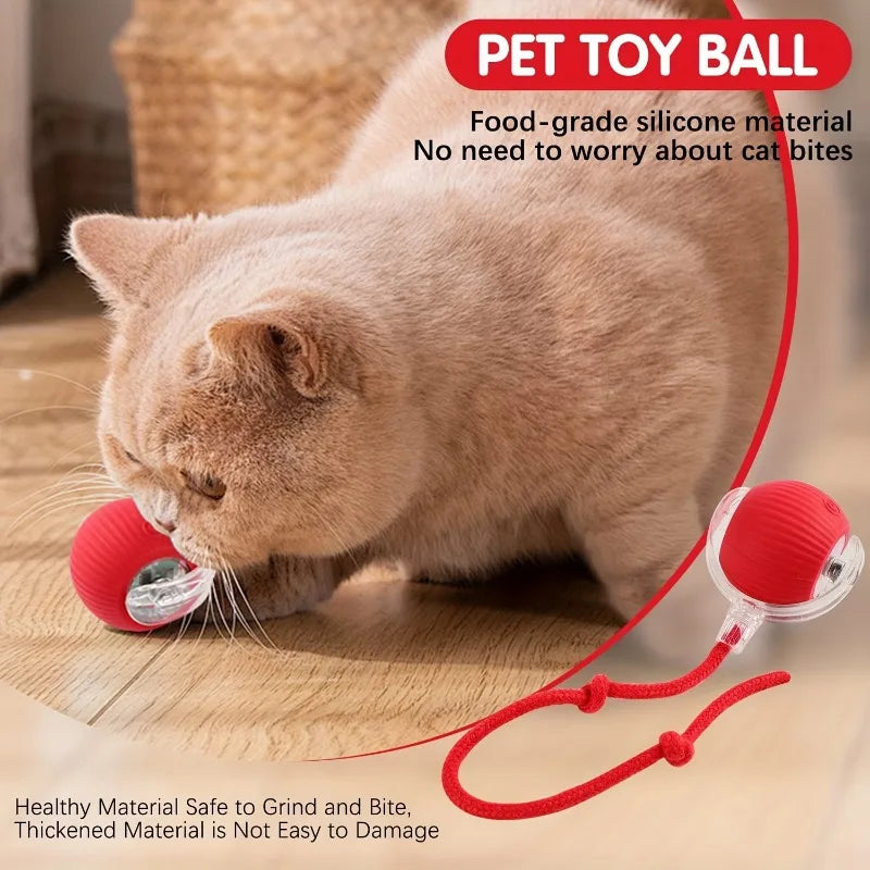 Cat Interactive Ball Training Self-moving Kitten Electric Cat Ball Toys Electronic Automatic Rolling Magic Ball Toys for Cat Zpaxo