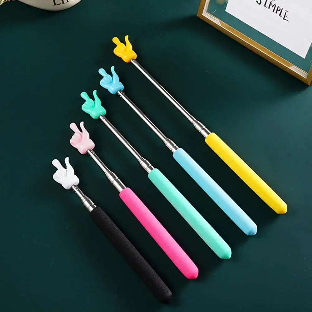 Retractable Teacher Pointer Finger Design StainlessSteel Telescopic School Teaching Pointer Stick Teacher Supplies For Classroom Zpaxo