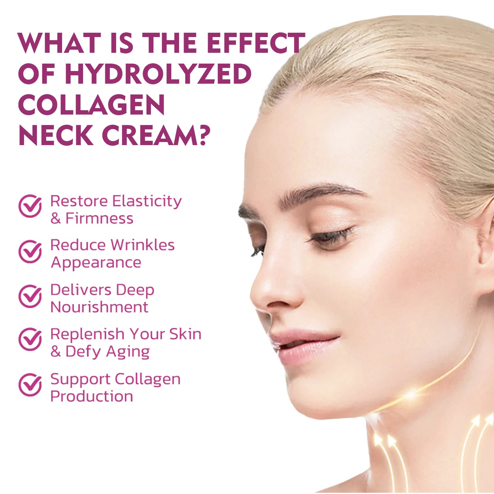 Hydrolyzed Collagen Neck Cream – Firm, Lift & Reduce Wrinkles Neck Firming Cream Zpaxo