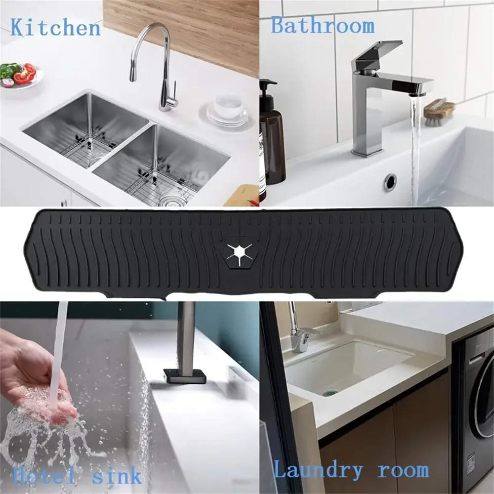 Extra Large Silicone Dish Drying Mat Non-slip Foldable Water Splash Zpaxo