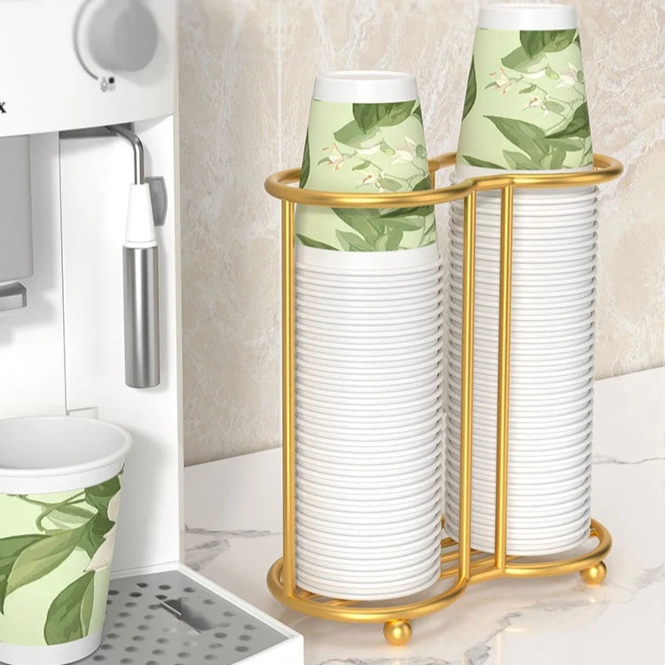 Metal Paper Cup Holder – Countertop Organizer Rack for Cups