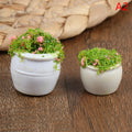 ▶2Pcs 1:12 Dollhouse Mini Green Plant Bonsai Flower Pots Furniture Accessories Zpaxo A2