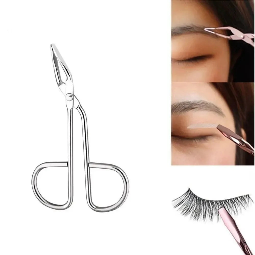 Stainless Steel Eyebrow Tweezer Handles Elbow Pliers Hairgripping Zpaxo
