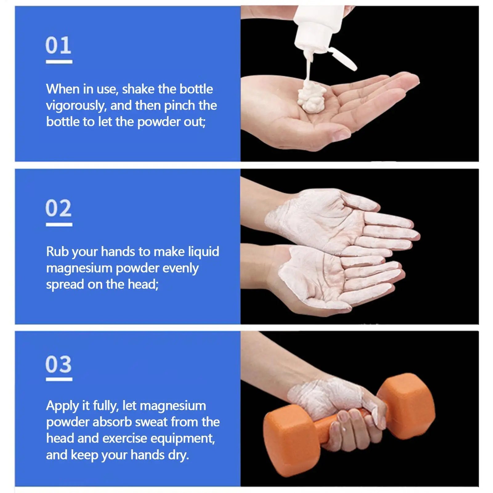 30ml/50ml/100ml Liquid Magnesium Powder Sweat-Resistant Workout Powder Anti-slip Cream Grip Weight Lifting Climbing Gym Sports Zpaxo