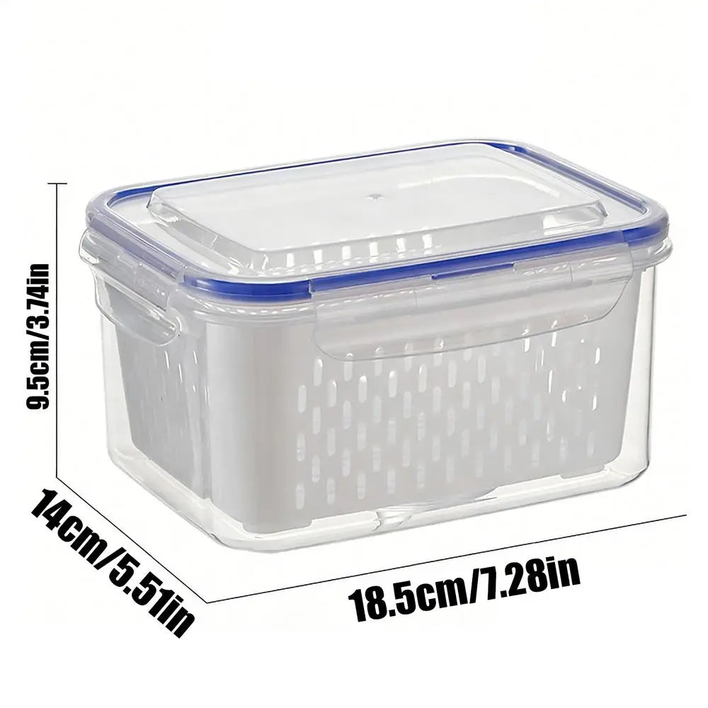 1 Fridge Fruit Storage Containers Leakproof Removable Colander