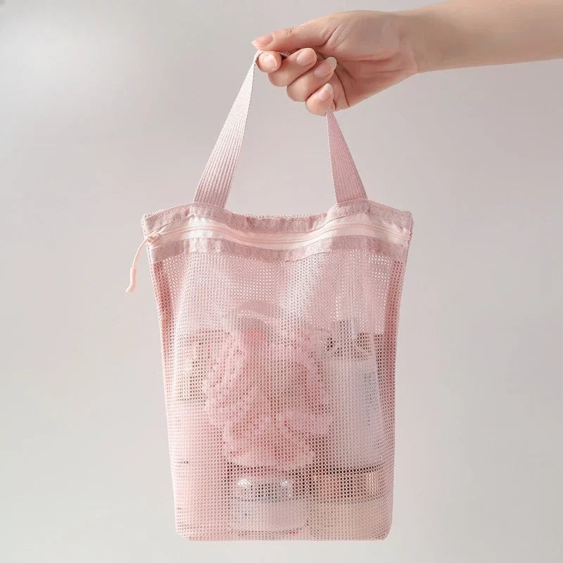Large Mesh Toiletry Bag 22x26cm – Travel & Makeup Organizer Travel Toiletry Bag Zpaxo