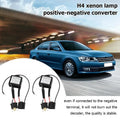 1 Pair Car LED Headlight Reversed Polarity Converter Black Positive Negative Switch Harness Adapter Decoder for H4 Xenon Lamp Zpaxo Default Title