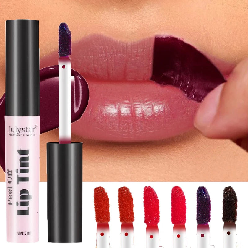 Julystar 6Color Peel Off Liquid Lipstick Waterproof Lasting Matte