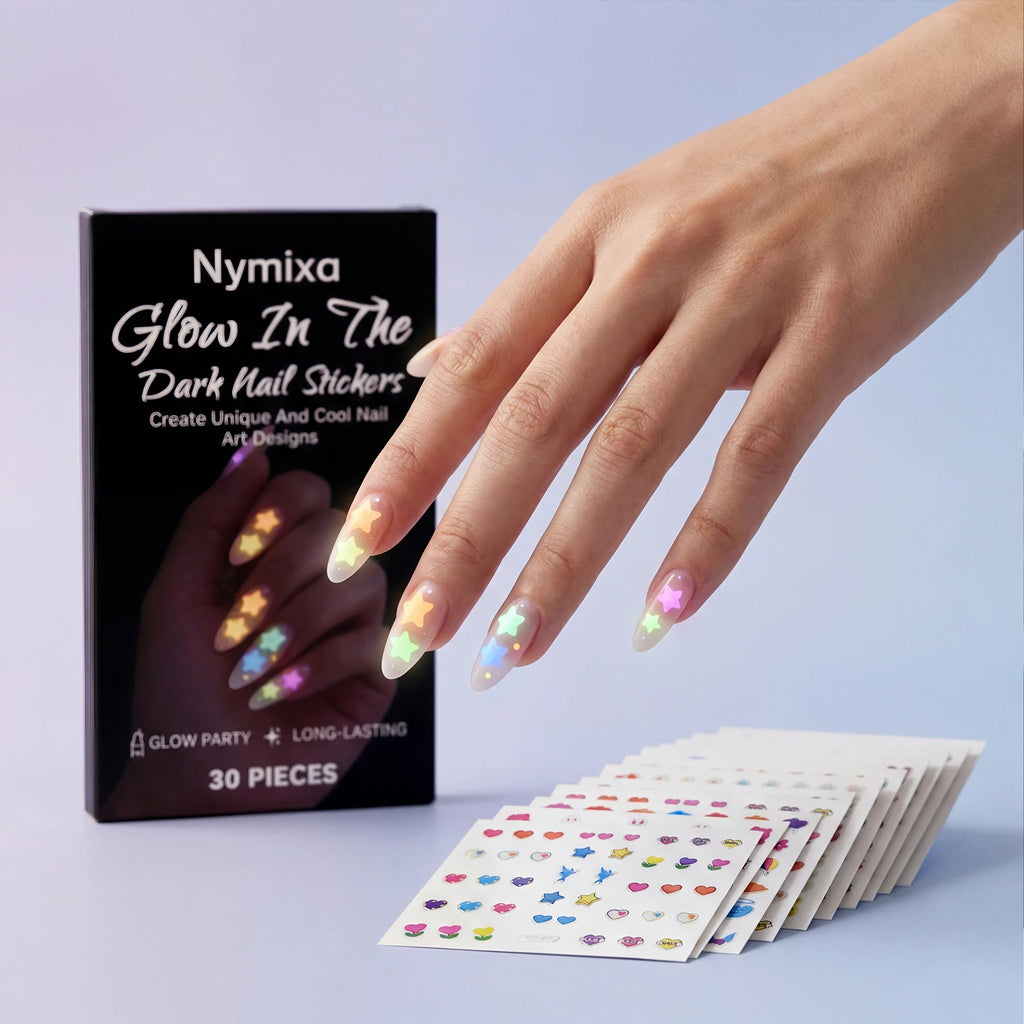 Glow in the Dark Fluorescent Nail Polish Set – 5 Neon Colors Gel Nail Polish Set Zpaxo