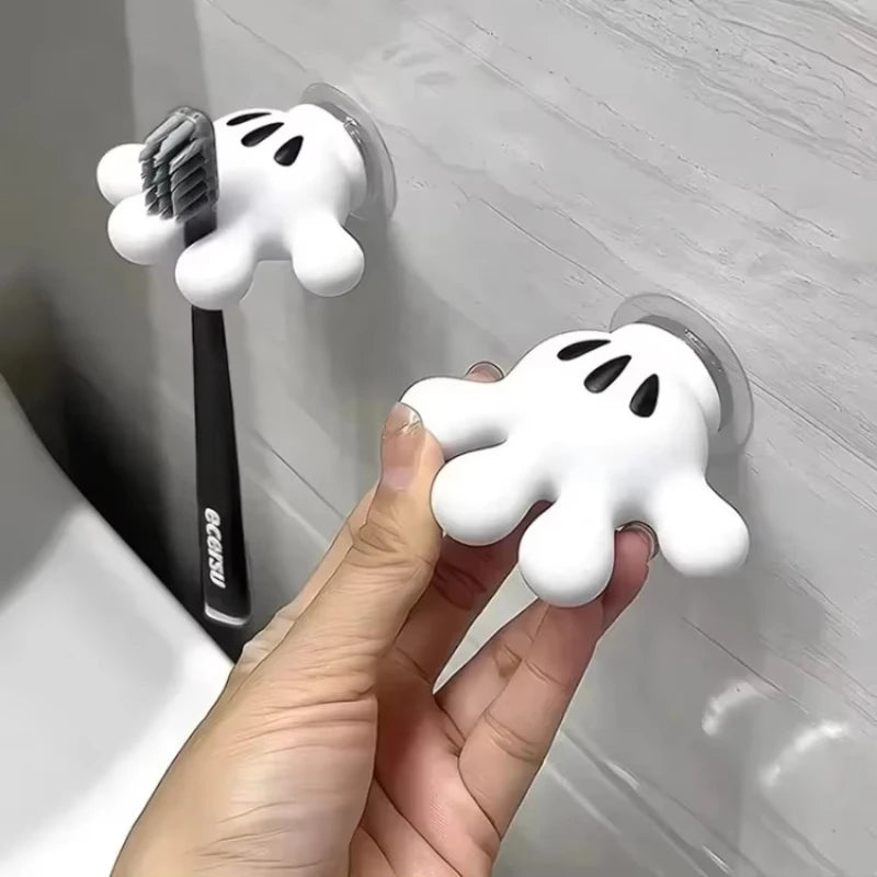 Cute Cartoon Multi-Function Suction Cup Hook Toothbrush Holder Towel Hook Data Cable Winder Bathroom Traceless Organizer Zpaxo