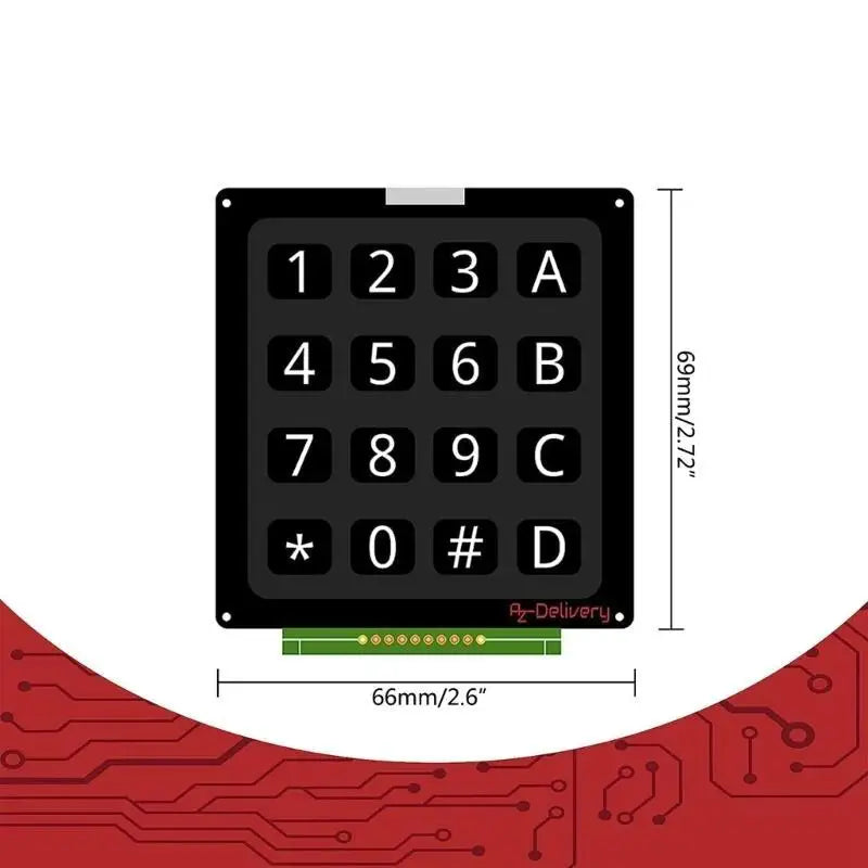 652F DIY Electronic 16 Matrixes Array/Keyboard Membrane Button Keypad Zpaxo