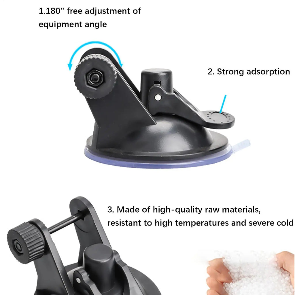 Car Dash Cam Mount 180 Degree Adjustable Camera Holder 68mm Suction Cup Auto Dash Cam Base Bracket for Car Dashboard Windshield Zpaxo