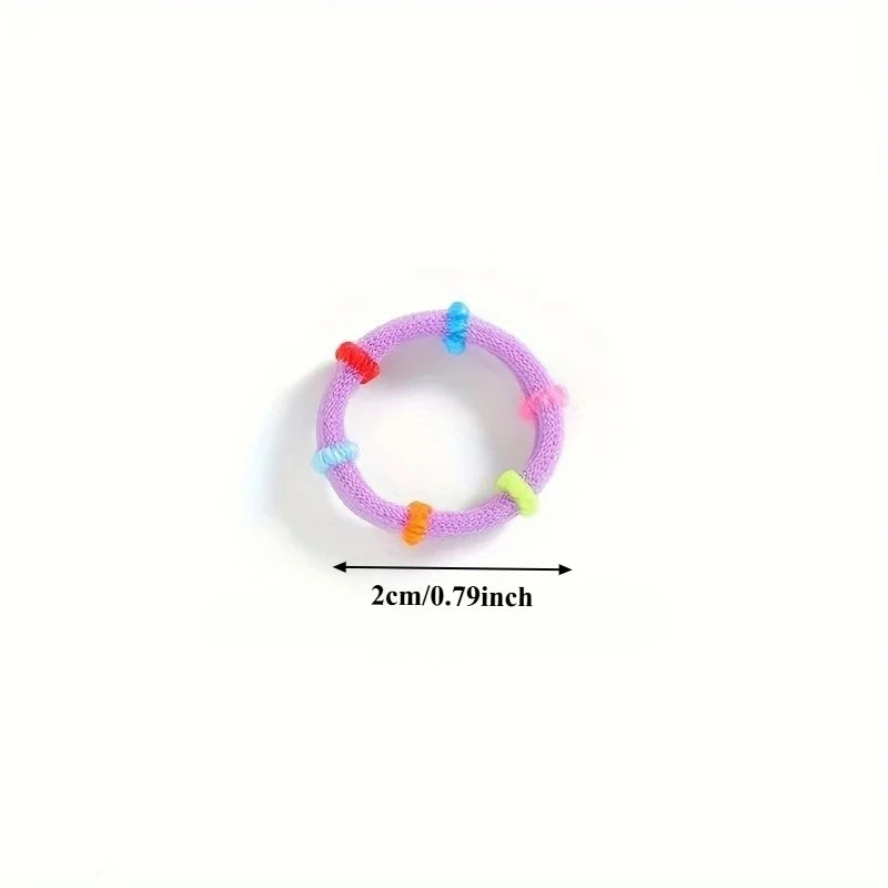 50 100 200 Assorted Elastic Hair Tie Durable Ponytail Holders Women