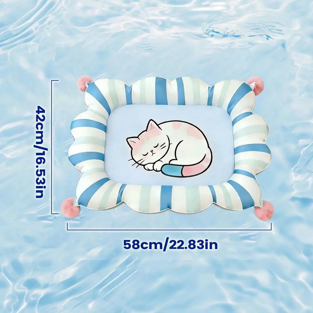 Cooling Mat Cats Cute Pattern Sleeping Cushion Cat Pad Home Entryway
