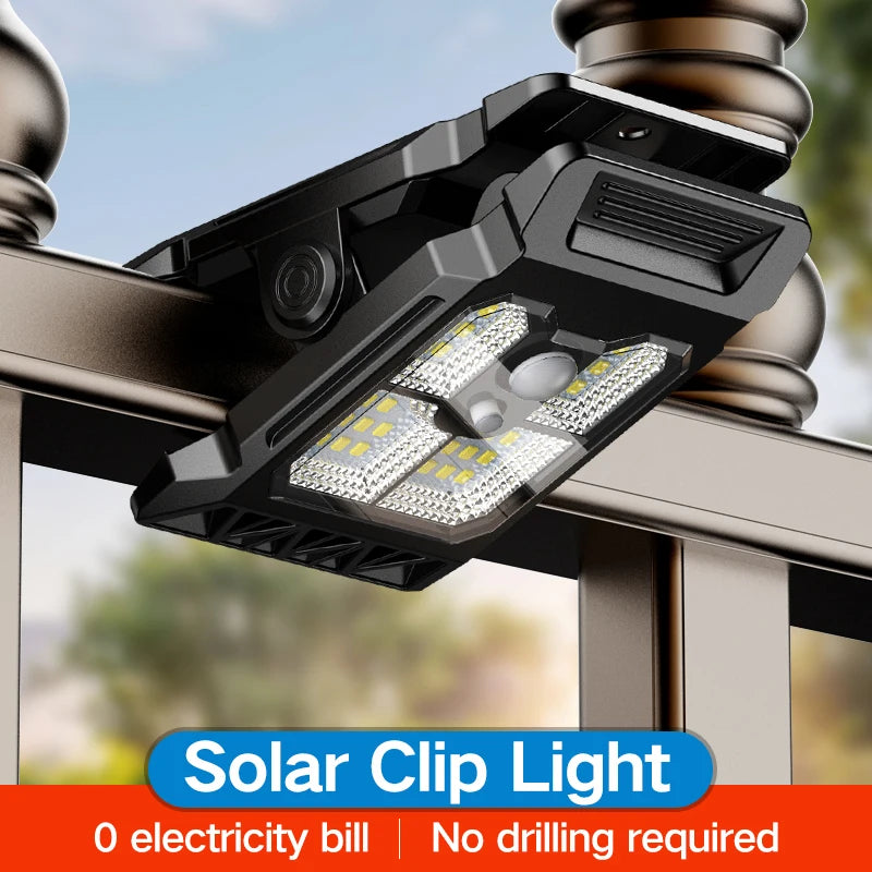 Upgraded Intelligent Sensing Solar Clip Lamp Outdoor Courtyard Garden