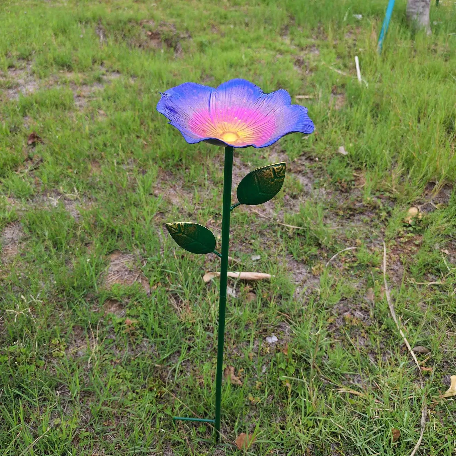 Bee Bath Flower Shaped Garden Butterfly Water Feeder Outside Hummingbird Drinking Station For Outdoor Backyard Porch Yard Lawn Zpaxo