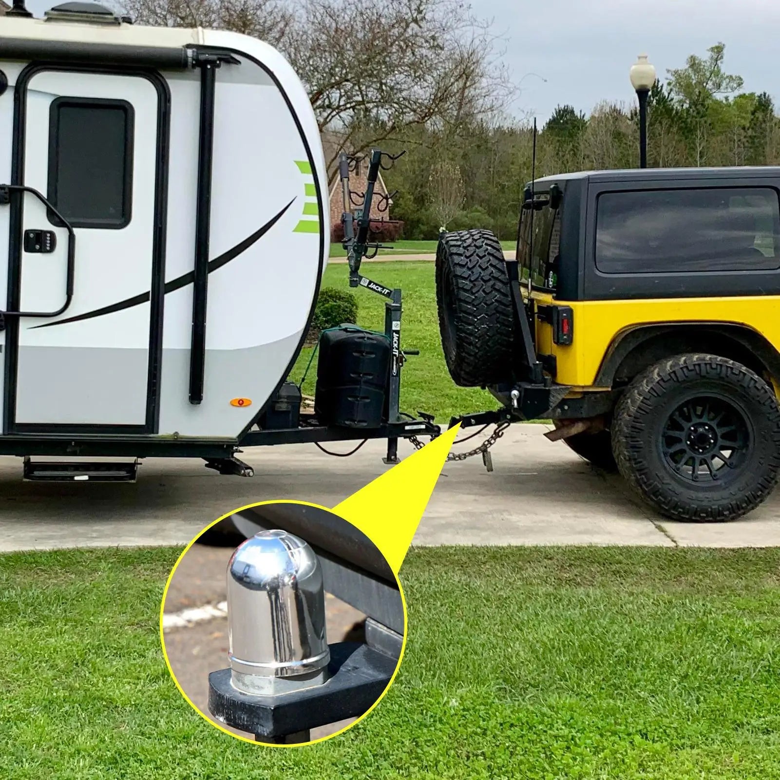 Trailer Hitch Ball Cover Tight-fit Easy-install Secure 1-7 Drivers